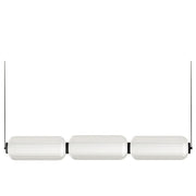 Dainolite Ramona 38in 1-Light Horizontal Pendant | Transitional Matte Black and Clear Glass | Kitchen Island & Dining Room | Model RMA-3830LEDHP-MB