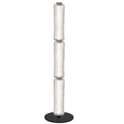 Dainolite Ramona 43in LED Floor Lamp | Contemporary Matte Black and Clear Glass | Living Room & Great Room | 4 x 4 x 43 in | Model RMA-4530LEDF-MB