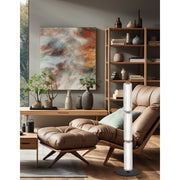 Dainolite Ramona 43in LED Floor Lamp | Contemporary Matte Black and Clear Glass | Living Room & Great Room | 4 x 4 x 43 in | Model RMA-4530LEDF-MB