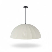 Dainolite Ronny 30in 1-Light Pendant | Transitional Matte Black Metal and Beige Fabric Shade | Dining Room & Entryway | 30 x 30 x 18 in | Model RON-301P-MB