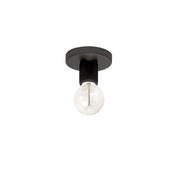 Dainolite Roswell 5in 1-Light Flush Mount | Matte Black Metal Transitional | Hallway & Bathroom | 4.75 x 4.75 x 3.25 in | Model RSW-41FH-MB