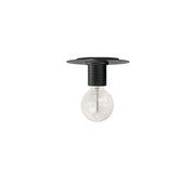 Dainolite Roswell 8in 1-Light Flush Mount | Transitional Matte Black Metal | Hallway & Bedroom Ceiling Light | 8 x 8 x 3 in | Model RSW-61FH-MB