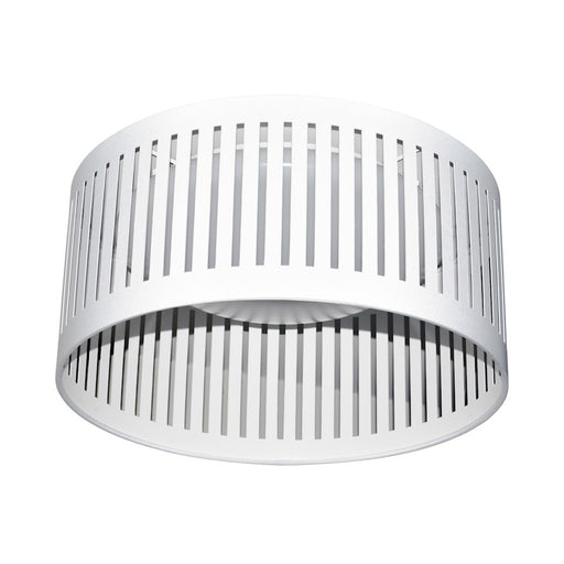 Dainolite SDLED 15in 1-Light LED Flush Mount | Modern White Fabric Shade | Bedroom & Hallway Ceiling Light | 780 Lumens 3000K | Model SDLED-15FH-WH