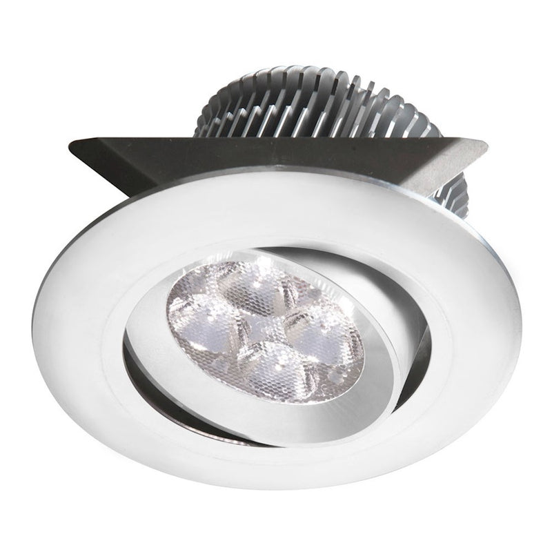Dainolite SMP-LED-8-WH 8W White Adjustable Mini LED Pot Light | Cabinet Under-Cabinet Light | 460lm 3000K Dimmable | 3.31in Trim | Model SMP-LED-8-WH