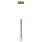 Dainolite Sanya 12in 1-Light Linear Pendant | Modern Aged Brass Metal | Kitchen Island & Dining Room | 1 x 1 x 12 in | Model SNY-121P-AGB
