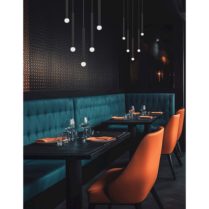 Dainolite Sanya 5 Light Multi Pendant, Matte Black