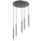 Dainolite Sanya 5 Light Multi Pendant, Matte Black