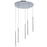 Dainolite Sanya 5 Light Multi Pendant, Polished Chrome
