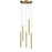 Dainolite Sanya 5 Light LED Multi Pendant, Aged Brass