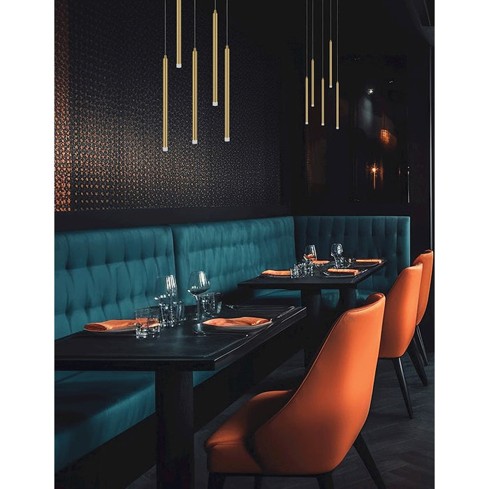 Dainolite Sanya 5 Light LED Multi Pendant, Aged Brass