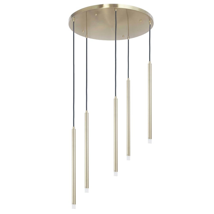 Dainolite Sanya 5 Light LED Multi Pendant, Aged Brass
