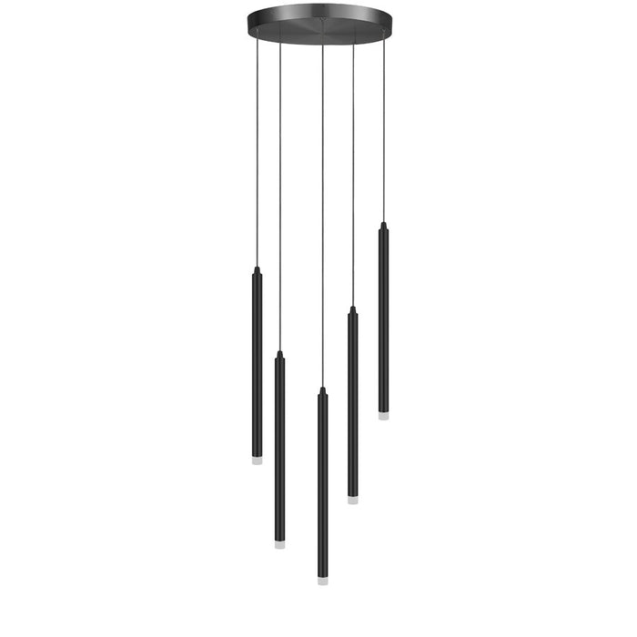 Dainolite Sanya 5 Light LED Multi Pendant, Matte Black
