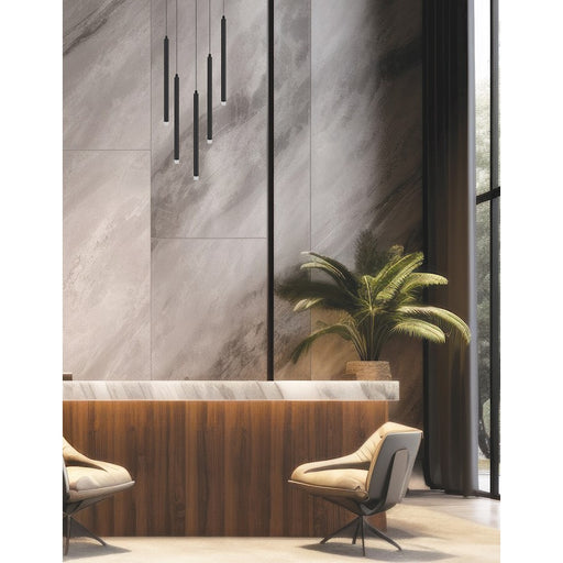 Dainolite Sanya 5 Light LED Multi Pendant, Matte Black