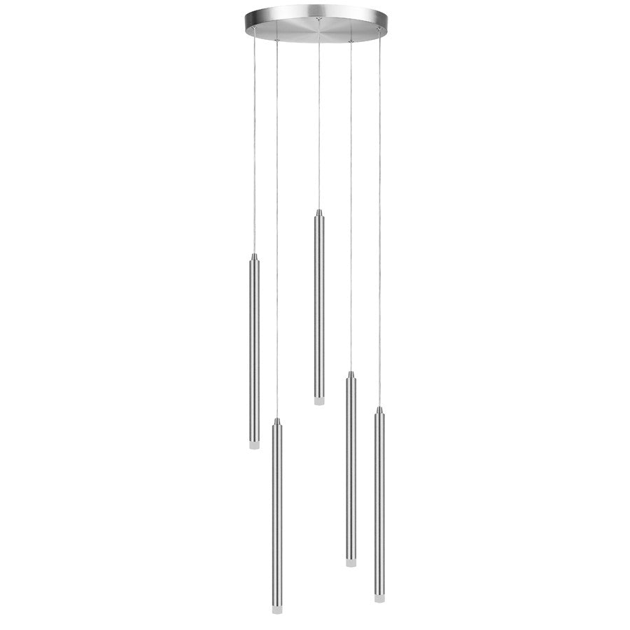Dainolite Sanya 5 Light LED Multi Pendant, Polished Chrome