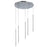 Dainolite Sanya 5 Light LED Multi Pendant, Polished Chrome