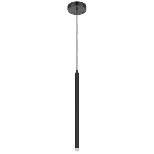 Dainolite Sanya 18in 1-Light Linear Pendant | Modern Matte Black and Clear Frosted Acrylic | Kitchen & Bar | 225 Lumens | Model SNY-183LEDP-MB