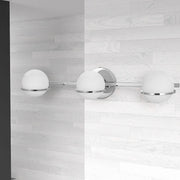 Dainolite Sofia 23in 3-Light Vanity | Modern Polished Chrome and White Opal Glass | Bathroom Vanity | 23 x 6 x 5 in | Model SOF-233W-PC