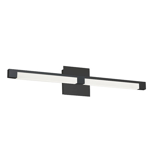 Dainolite Soho 28in 1-Light Wall Sconce | Modern Matte Black Metal and Frosted Acrylic | Bathroom & Powder Room Vanity Light | 1700 | Model SOH-28W-MB