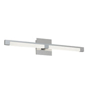 Dainolite Soho 28in 2-Light Vanity Light | Modern Polished Chrome and White Acrylic | Bathroom Vanity | 28 x 4 x 6 in | Model SOH-28W-PC