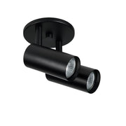 Dainolite Stanly 10.5in 2-Light Spotlight | Contemporary Matte Black Metal | Bedroom & Living Room Accent | 10.5 x 10.5 x 7.25 in | Model STY-72SPT-MB