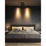 Dainolite Stanly 10.5in 2-Light Spotlight | Contemporary Matte Black Metal | Bedroom & Living Room Accent | 10.5 x 10.5 x 7.25 in | Model STY-72SPT-MB