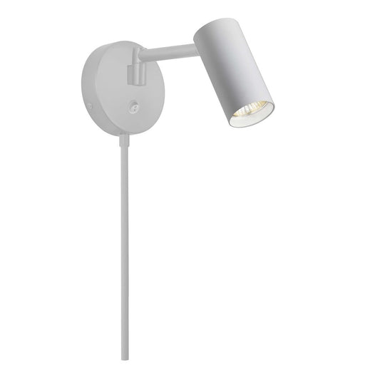 Dainolite Stanly 1-Light Swing Arm Spotlight | Contemporary Matte White Metal | Bedroom & Office Task Light | 10 x 5 x 6 in | Model STY-91WSPT-MW