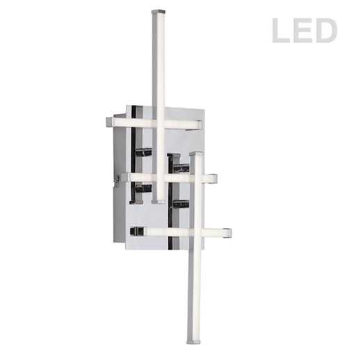 Dainolite Summit 8in 5-Light Wall Sconce | Polished Chrome Stainless Steel | Hallway & Bathroom | 8 x 2 x 18 in | Model SUM-188W-PC