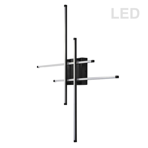 Dainolite Summit 32in 4-Light Flush Mount | Contemporary Matte Black Metal | Bedroom & Hallway | 1380 Lumens, 3000K, Dimmable | Model SUM-3223LEDFH-MB
