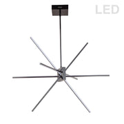 Dainolite Summit 28in 4-Light Pendant | Contemporary Matte Black Metal | Kitchen Island & Dining Room | 3000 Lumens, 3000K | Model SUM-34P-MB