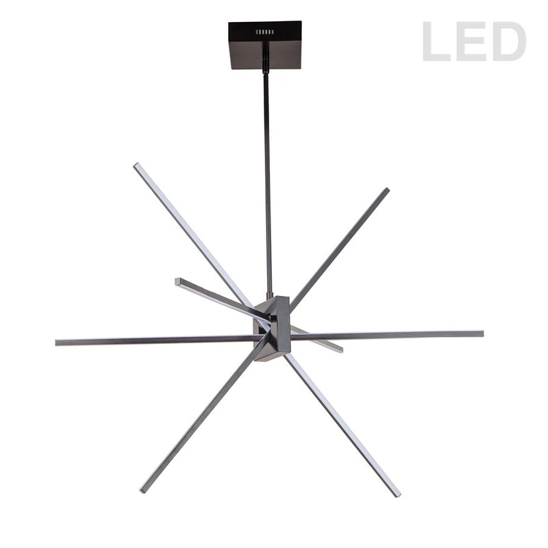 Dainolite Summit 28in 4-Light Pendant | Contemporary Matte Black Metal | Kitchen Island & Dining Room | 3000 Lumens, 3000K | Model SUM-34P-MB