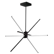 Dainolite Summit 28in 4-Light Pendant | Contemporary Matte Black Metal | Kitchen Island & Dining Room | 3000 Lumens, 3000K | Model SUM-34P-MB