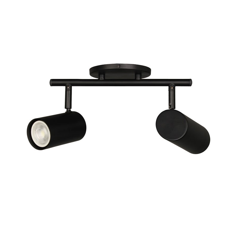 Dainolite Taylor 15in 2-Light Track Light | Contemporary Matte Black Metal | Kitchen & Dining Room | 15 x 7 x 5 in | Model TAY-122SF-MB