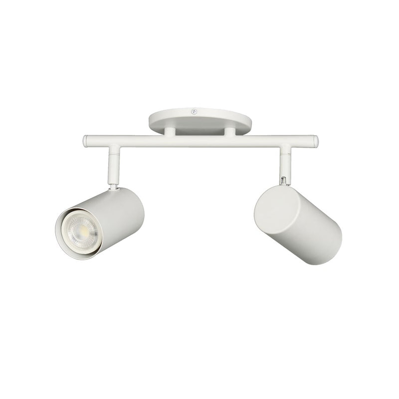 Dainolite Taylor 15in 2-Light Track Light | Contemporary Matte White Metal | Kitchen & Dining Room | 15 x 7 x 5.5 in | Model TAY-122SF-MW