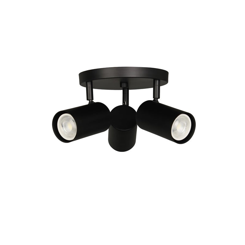 Dainolite Taylor 13in 3-Light Track Light | Contemporary Matte Black Metal | Kitchen & Office | 13 x 13 x 5.5 in | Model TAY-123SF-MB