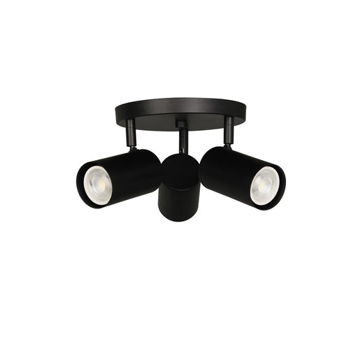 Dainolite Taylor 13in 3-Light Track Light | Contemporary Matte Black Metal | Kitchen & Office | 13 x 13 x 5.5 in | Model TAY-123SF-MB