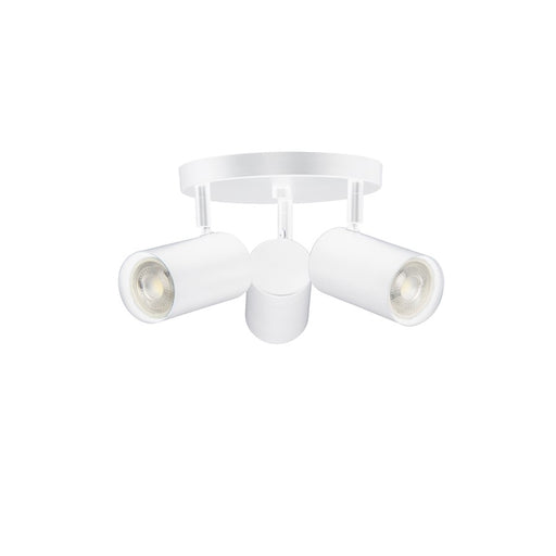 Dainolite Taylor 13in 3-Light Track Light | Contemporary Matte White Metal | Kitchen & Office | 13 x 13 x 5.5 in | Model TAY-123SF-MW
