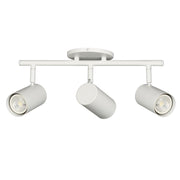 Dainolite Taylor 19in 3-Light Track Light | Contemporary Matte White Metal Cylinder | Kitchen & Dining Room | 19 x 7 x 5.5 in | Model TAY-203SF-MW