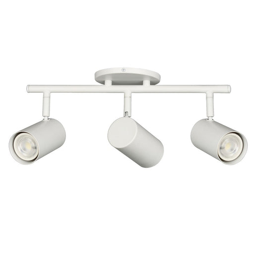 Dainolite Taylor 19in 3-Light Track Light | Contemporary Matte White Metal Cylinder | Kitchen & Dining Room | 19 x 7 x 5.5 in | Model TAY-203SF-MW