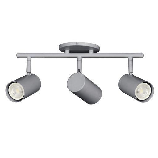 Dainolite Taylor 19in 3-Light Track Light | Contemporary Satin Chrome Metal Cylinder | Kitchen & Dining Room | 19 x 7 x 5.5 in | Model TAY-203SF-SC