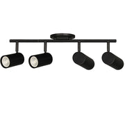 Dainolite Taylor 24in 4-Light Track Light | Contemporary Matte Black Metal | Kitchen & Dining Room | 24.75 x 7 x 5.5 in | Model TAY-254SF-MB