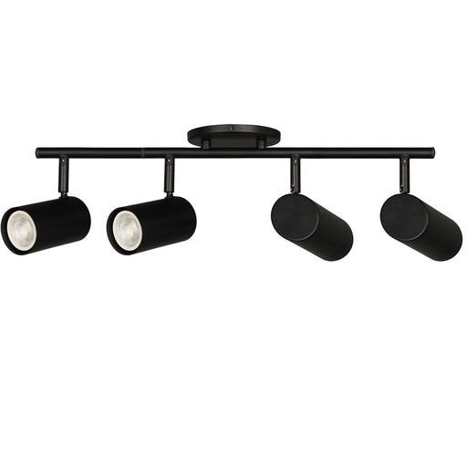 Dainolite Taylor 24in 4-Light Track Light | Contemporary Matte Black Metal | Kitchen & Dining Room | 24.75 x 7 x 5.5 in | Model TAY-254SF-MB
