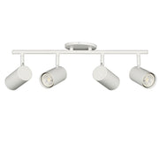 Dainolite Taylor 24in 4-Light Track Light | Contemporary Matte White Metal | Kitchen & Dining Room | 24.75 x 7 x 5.5 in | Model TAY-254SF-MW