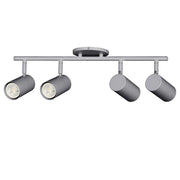 Dainolite Taylor 24in 4-Light Track Light | Contemporary Satin Chrome Metal | Kitchen & Dining Room | 24.75 x 7 x 5.5 in | Model TAY-254SF-SC