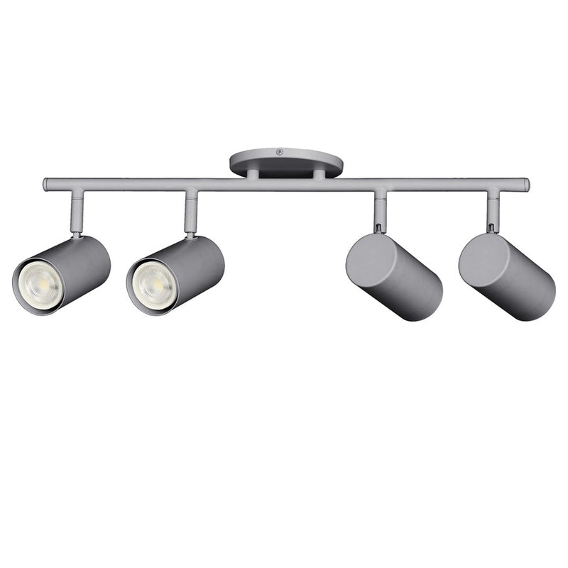 Dainolite Taylor 24in 4-Light Track Light | Contemporary Satin Chrome Metal | Kitchen & Dining Room | 24.75 x 7 x 5.5 in | Model TAY-254SF-SC