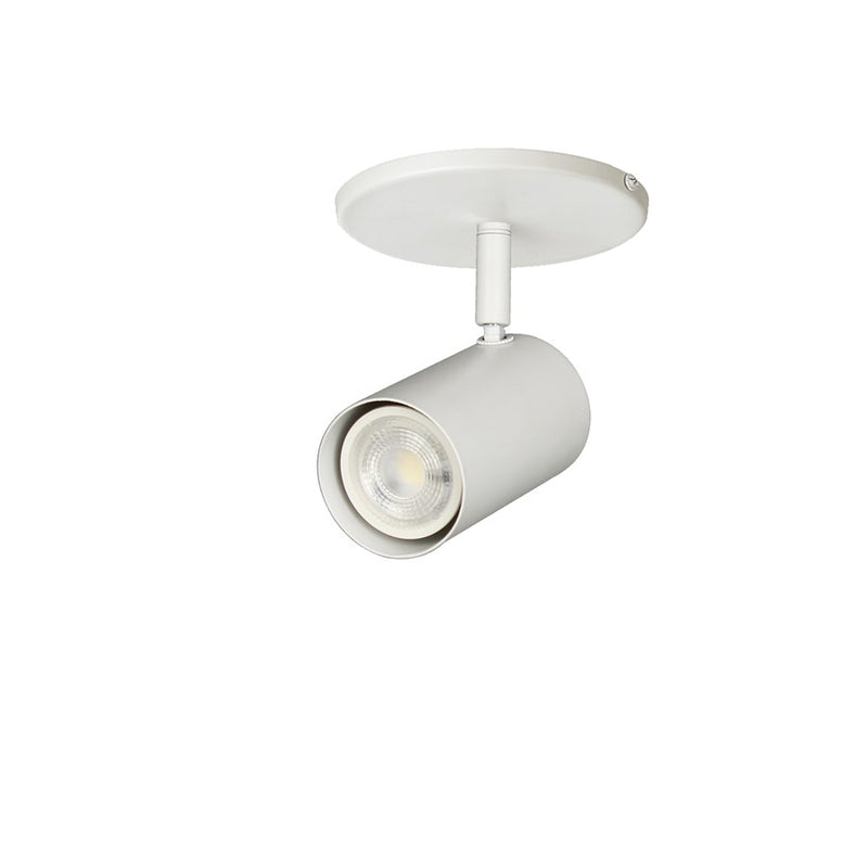 Dainolite Taylor 5.75in 1-Light Track Light | Contemporary Matte White Metal | Kitchen & Office Accent | 2.5 x 5.75 x 5.5 in | Model TAY-51SF-MW