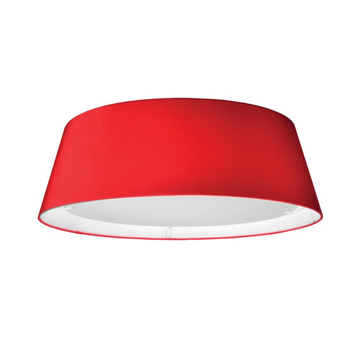 Dainolite TDLED-17FH-RD 17in 1-Light LED Flush Mount | Contemporary Red Fabric Hardback Shade | Bedroom & Hallway | 17 x 17 x 6 in | Model TDLED-17FH-RD