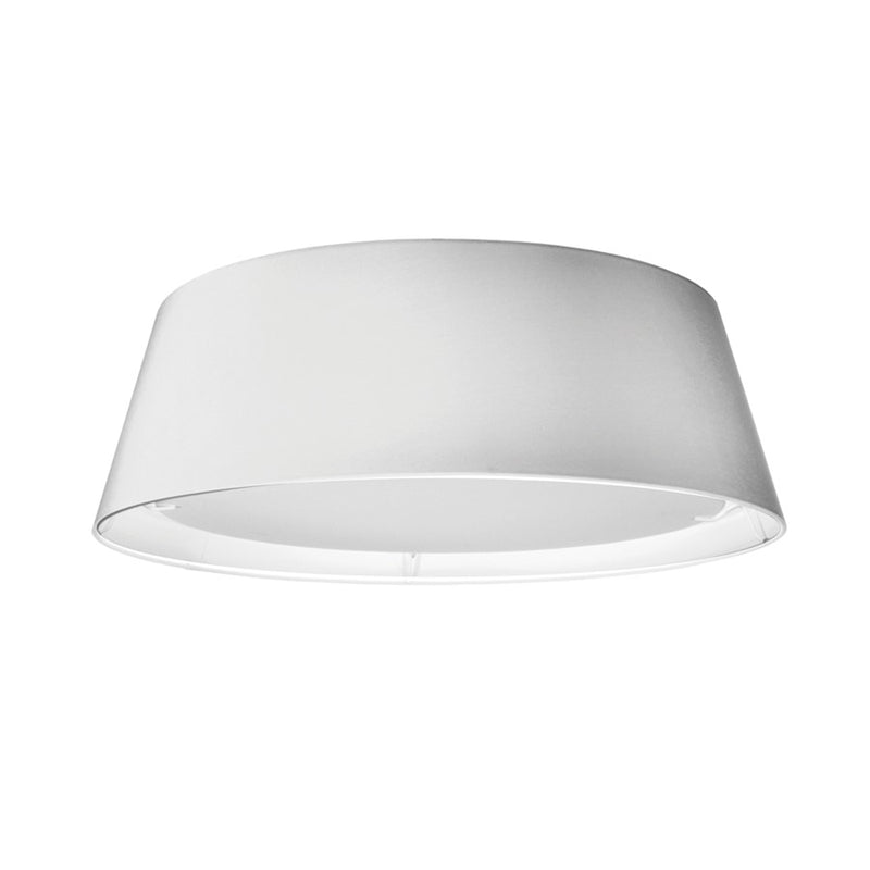 Dainolite TDLED-17FH 17in 1-Light LED Flush Mount | Modern Black and White Fabric Hardback Shade | Bedroom & Hallway Ceiling Light | Model TDLED-17FH-WH