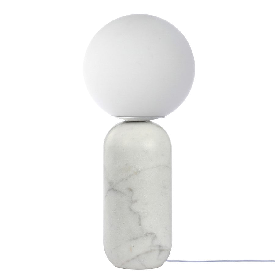 Dainolite Tierra 1 Light Table Lamp, White/White - TIE-181T-ALB-WH