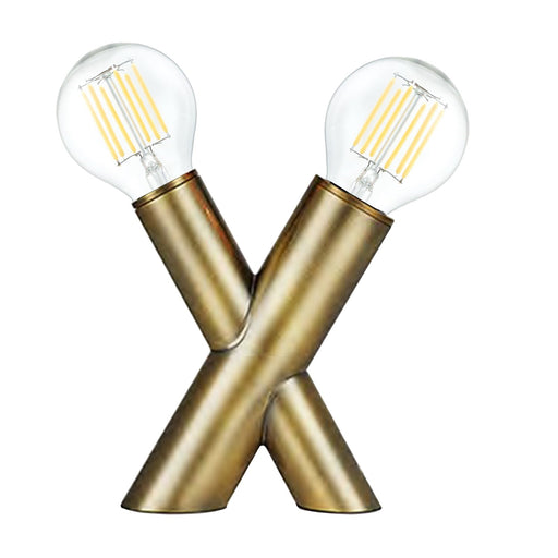 Dainolite Temora 2-Light Table Lamp | Transitional Aged Brass Metal | Bedroom & Office Desk Lamp | 2 x 60W, E26 Socket, G25 Bulb, 7 in | Model TMA-71T-AGB