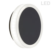 Dainolite Topaz 1-Light Wall Sconce | Modern Matte Black Metal and White Acrylic | Bathroom & Hallway Accent | 1.5 x 6 x 6 in | Model TOP-612LEDW-MB